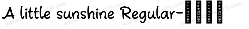 A little sunshine Regular字体转换